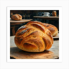 Bread On A Table Art Print