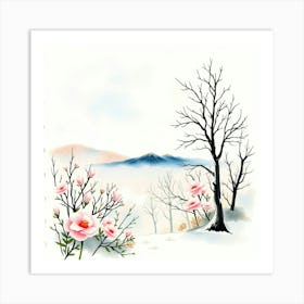 Winter Landscape Painting 2 Art Print