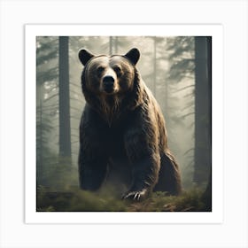 Grizzly Bear In The Forest 10 Art Print