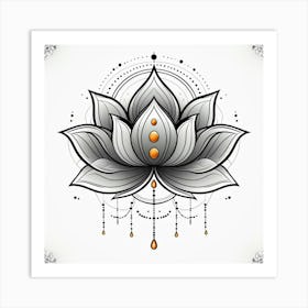 Lotus Flower Art Print