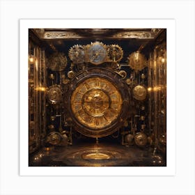 Steampunk Clock 1 Art Print