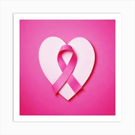 Women Breast Cancer Awareness background in Pink Ribbon international symbol for month October clipart and poster clipart and wall art 19 Art Print