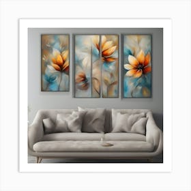 Flowers On A Wall Art Print