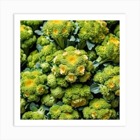 Green Broccoli At The Market Art Print
