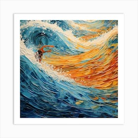 Surfer On The Wave Art Print