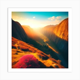 Sunrise In The Mountains 42 Art Print