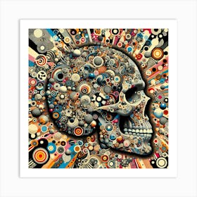 Skull 50's Collage Art Print