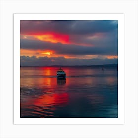 Sunset At Sea 2 Art Print