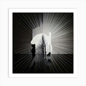 Firefly Super Black, Hyper White, Daylight, Contrast, Monochrome, Minimalistic, Bold, Dramatic, High (2) Art Print