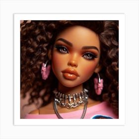 Barbie Doll Portrait 3 Art Print