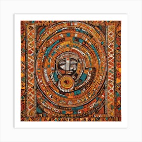 A Vibrant Piece Featuring Traditional African Tribal Patterns And Motifs In Bold Earthy Colors Celeb 994564937 Art Print