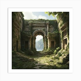 Ruins Of A City art print Art Print