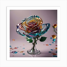 Glass Rose 1 Art Print