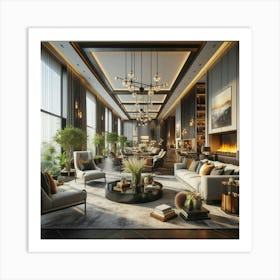 Modern Living Room 4 Art Print