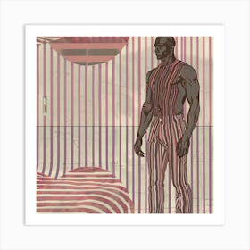 Man In Striped Pants Art Print
