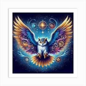 Owl Flying 2 Art Print