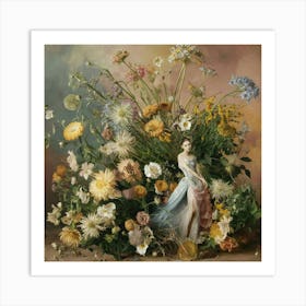 A Vivid And Artistic Illustration Of A Floral Stil Kcmhzlh2q9yv7wiyvllnnw Eqdhg2foqqozofq K6diqq Art Print