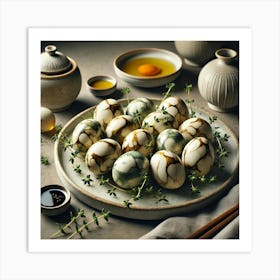 A Beautifully Presented Dish Of Mediterranean Tea Art Print