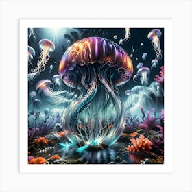 Farout Jellyfish 3 Art Print