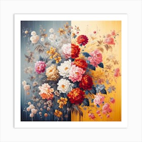 Two Flowers In A Vase Art Print