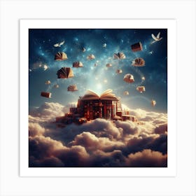 Space Library Art Print