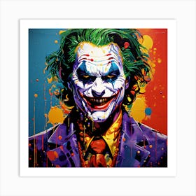 Abstract Retro Surrealism of The Joker 496380343 Art Print