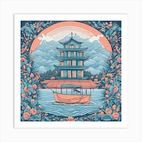 Chinese Pagoda Art Print