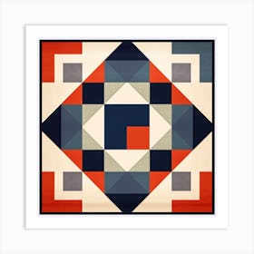 Lunar Lullaby: Squares Dance Art Print