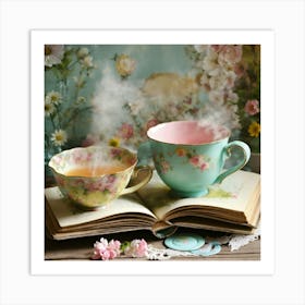 Shabby Chic Dreamy Mist Pastel Junk Journals Sprin (5) Art Print