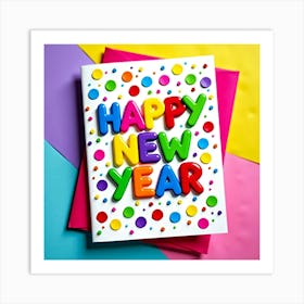 Happy New Year Greeting Card 1 Affiche