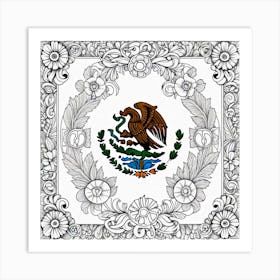 Mexican Coloring Flags (78) Art Print