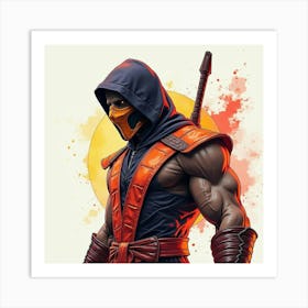 Mortal Kombat Ninja Fighter Concept Art (357) Art Print