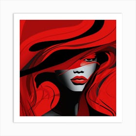 Woman With Red Hair 1 Art Print