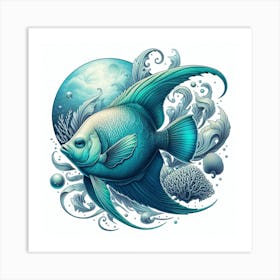 Fish of Angelfish Art Print