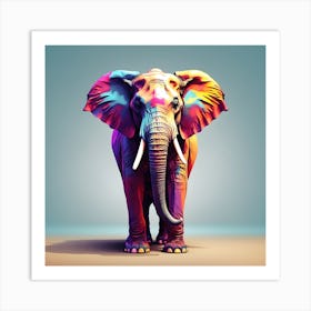 Colorful Elephant 3 Art Print