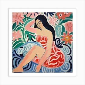 Woman In A Red Dress, The Matisse Inspired Art Collection Art Print