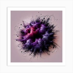 Purple Explosion Art Print