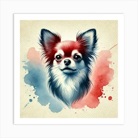 Watercolor Chihuahua 3 Art Print