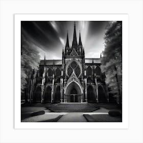 Cathedral In Black And White Art Print