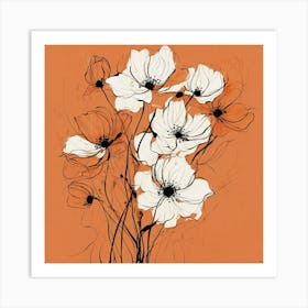 Abstract floral art Art Print