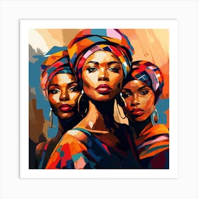 Three African Women 26 Art Print