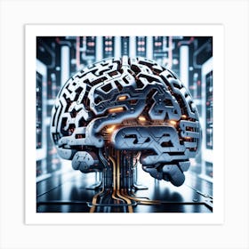 Artificial Intelligence Brain 51 Art Print