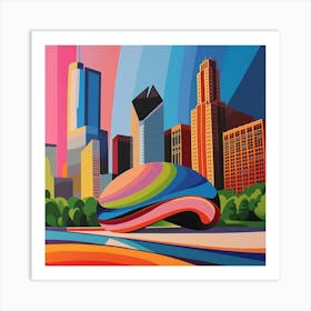 Abstract Park Collection Millennium Park Chicago 4 Art Print