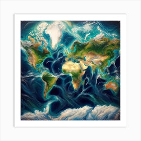 A world map 1 Art Print