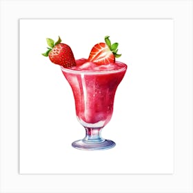 Strawberry Smoothie Art Print