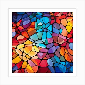 Stained Glass Background 6 Art Print