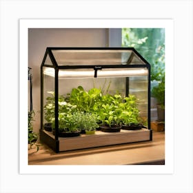 Images Of Indoor Mini Greenhouse On A Countertop (2) Art Print