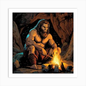 Prehistoric Caveman Art Print