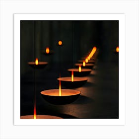 Candlelight In The Dark Art Print