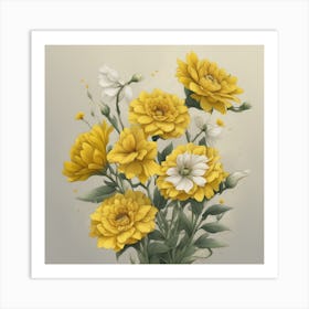 Yellow Flowers Art Print